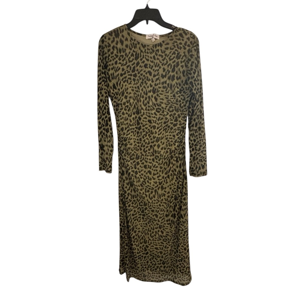 Harlow and Rose Biscotti Cheetah Print Maxi Dress Women’s Petite Large